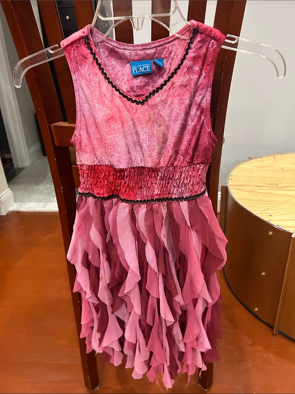 The Children's Place Pink Layered Ruffle Party Dress